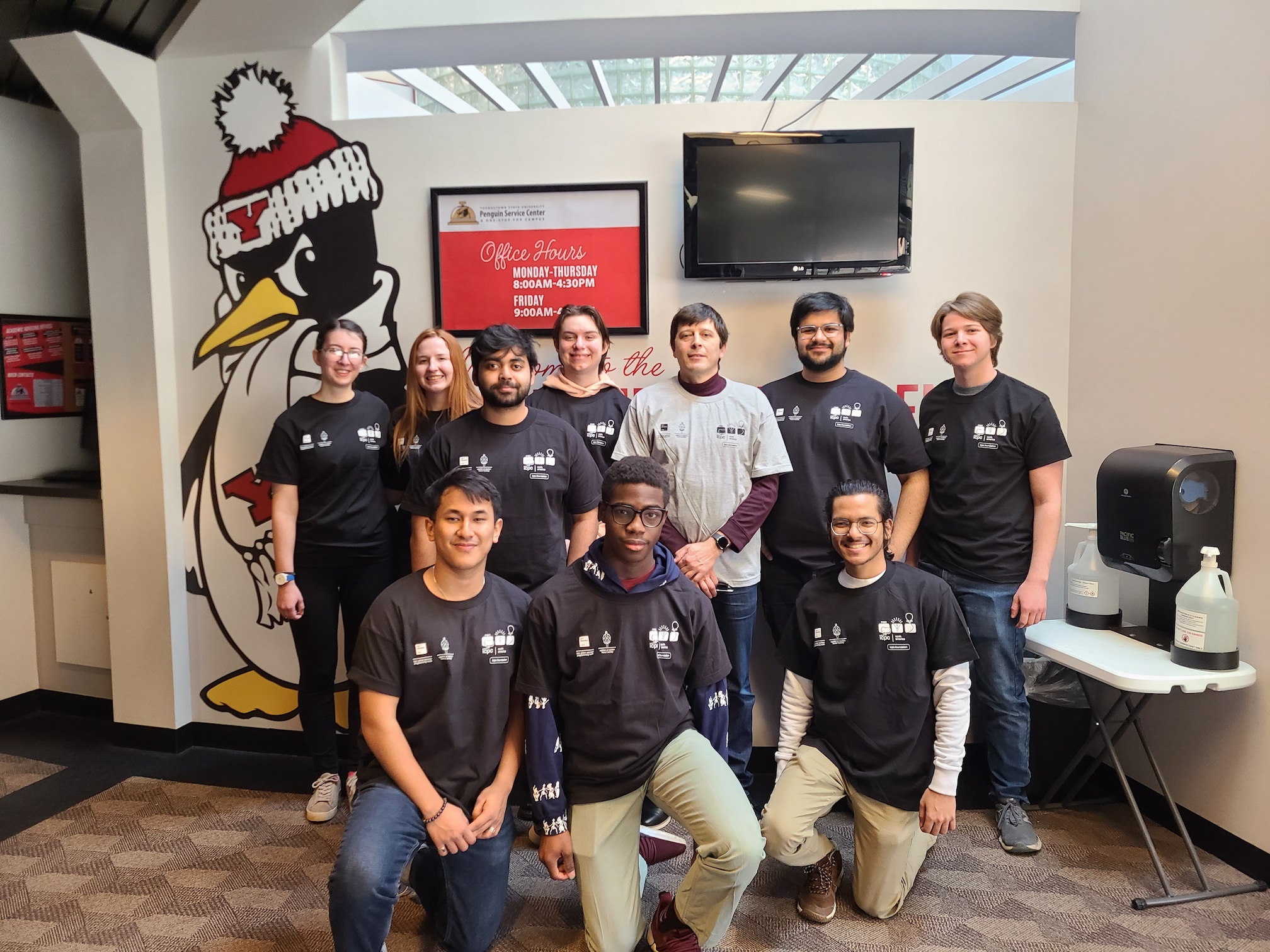Wooster computer scientists posing for a picture at Youngstown State